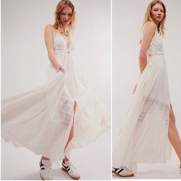 Free People Dresses & Skirts - New Free People Hadlee White Maxi Dress